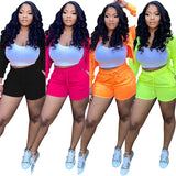 2022 spring women casual 3 piece shorts set women clothing workout